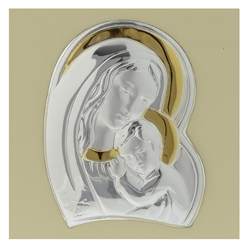 Vangelo per Battesimo Madonna con Bambino similpelle 2