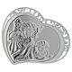 Guardian Angel silver bas relief on white wood s1