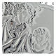 Guardian Angel silver bas relief on white wood s2