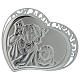 Guardian Angel silver plaque on white wood heart shaped s1