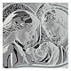 Holy Family silver bas relief on white wood s2