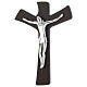 Wooden crucifix with silver plaque 8x10 inc s2