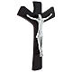 Wooden crucifix with silver plaque 8x12 inc s3