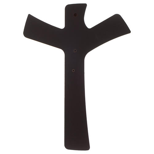 Crucifix in wengè wood and silver 4