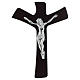 Crucifix wengé et planque argentée s1