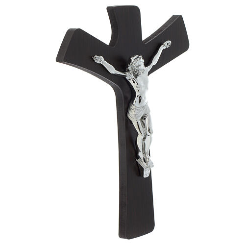 Crucifix Wenge and silver foil 3