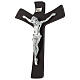 Stylized wood crucifix with body of silver foil s3