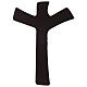 Stylized wood crucifix with body of silver foil s5