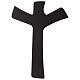 Crucifix bois wengé et corps planque argentée s5