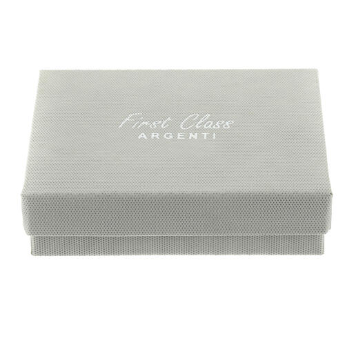 Evangelium mit Kunstledereinband und Silber-Plakette Gesicht Christus, 10x15 cm 4