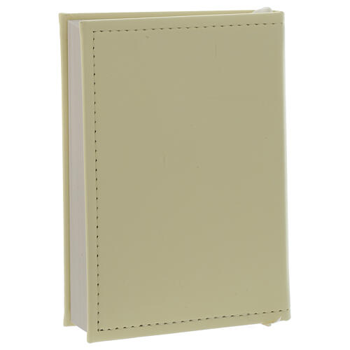 Communion gospel ITA with ivory imitation leather hardcover and bi-laminate silver plate 10x15 cm 3