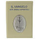 Communion gospel ITA with ivory imitation leather hardcover and bi-laminate silver plate 10x15 cm s1
