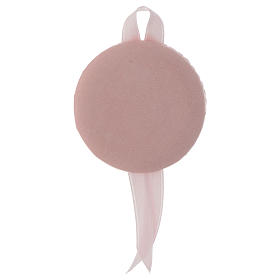 Medals and decorations for cradle: Cradle decoration Madonna della seggiola with musical box, pink Medals and decorations for cradle: Cradle decoration Madonna della seggiola with musical box, pink