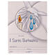 Baptism parchment ITA, dove and candle on light blue background s1