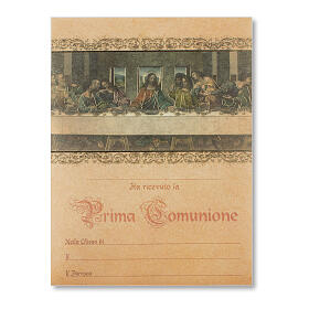 Pergaminho Primeira Comunhão Última Ceia de Leonardo