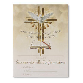 Pergament Konfirmation Gaben des Heiligen Geistes