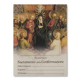 Parchment for Confirmation Holy Spirit with Apostles
