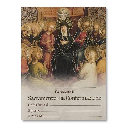 Parchment for Confirmation Holy Spirit with Apostles 1