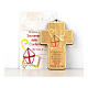 Confirmation cross in painted wood with parchment Symbols of Confirmation s1