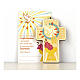 Cross for Holy Communion and Confirmation in painted wood Combination of Symbols and Diploma s1
