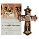 Communion printed cross wood chalice and Last Supper certificate s1