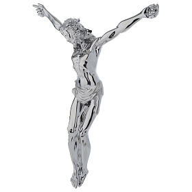 Body of Christ in silver plated resin 30x25 cm