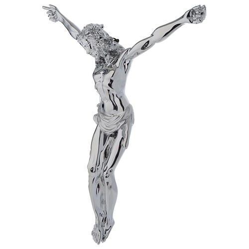 Body of Christ in silver plated resin 30x25 cm 2