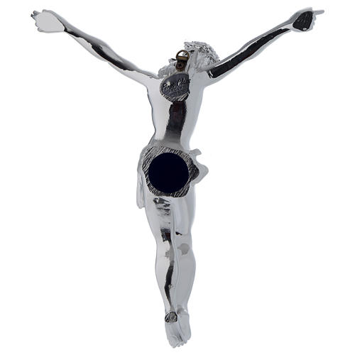Body of Christ in silver plated resin 30x25 cm 3