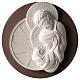 Holy Family, round bas-relief resin and wood s1