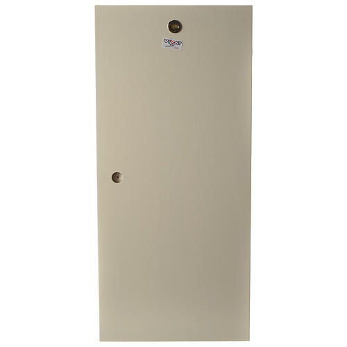 Holy Family, vertical bas-relief in painted resin and wood with golden details 3