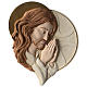 Bas-relief Face of Jesus in painted resin s1