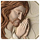 Bas-relief Face of Jesus in painted resin s2