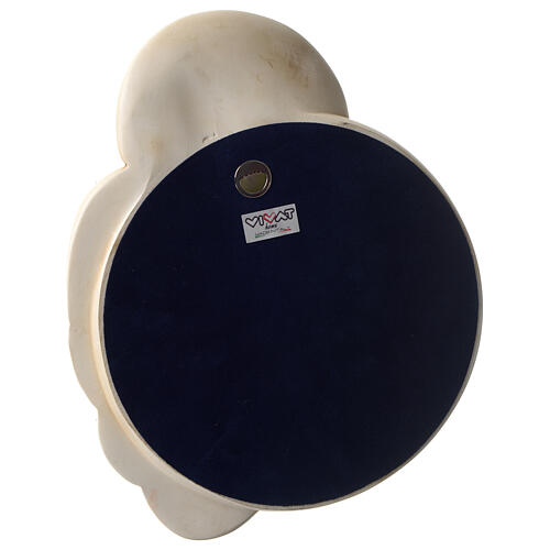 Relief Heilige Familie aus Harz mit goldenen Details 3