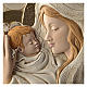 Bas-relief rond Vierge et Enfant résine colorée s2