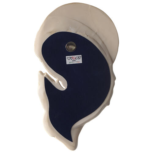 Relief aus Harz Gesicht von Christus, bemalt 3