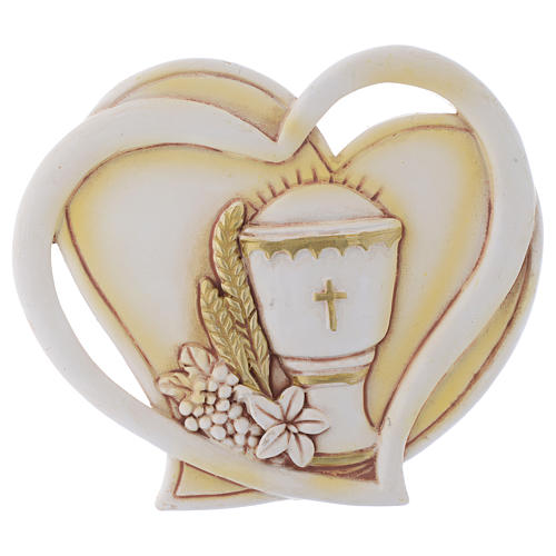 First Communion favour, heart shaped 9 cm 1