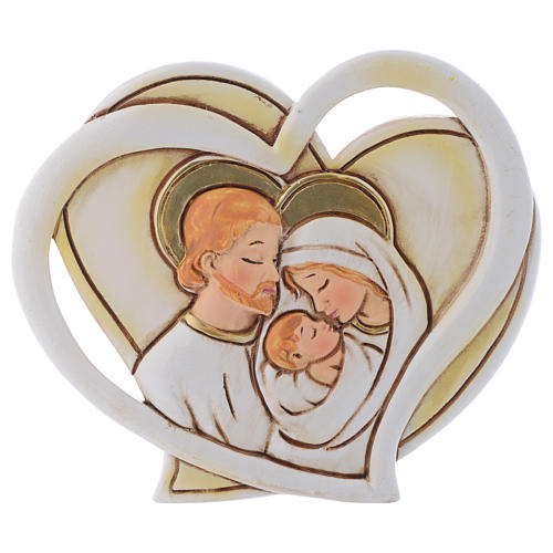 First Communion favour Holy Family, heart shaped 9 cm 1