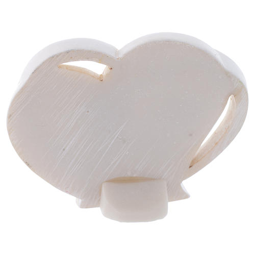 First Communion favour for girl, heart shaped 6.5 cm 2