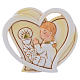 First Communion favour for girl, heart shaped 6.5 cm s1