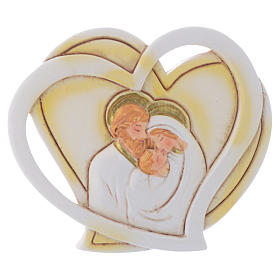 Holy Family favour, heart shaped 6.5 cm