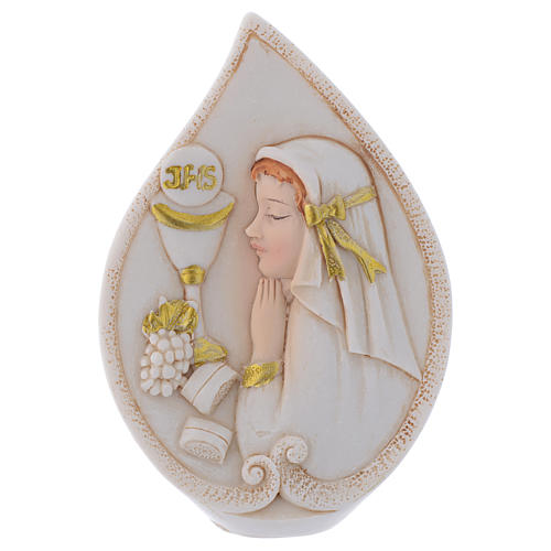 Favour for First Communion girl, teardrop shaped 8.5 cm 1