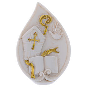 Favour for Confirmation, teardrop shaped 8.5 cm s1