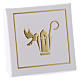 Pudełeczko Pamiątka Bierzmowania białe złote 6x6 cm s2