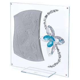 Dicas de Presentes e Lembrancinhas: Dica de presente imagem S. Família e flor azul 25x25 cm