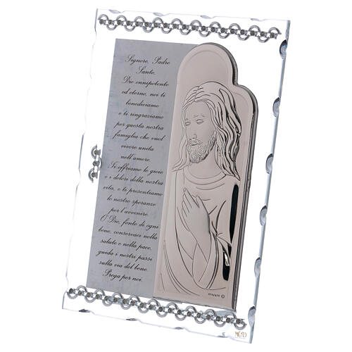 Geschenkidee Glasbild mit Jesus und Gebet, 20x15 cm 2