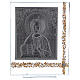 Christ Pantocrator icon on silver foil 10x8 in s3