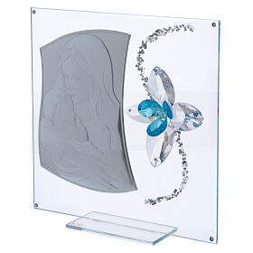 Gift idea frame with Maternity and aquamarine flower 10x10 in