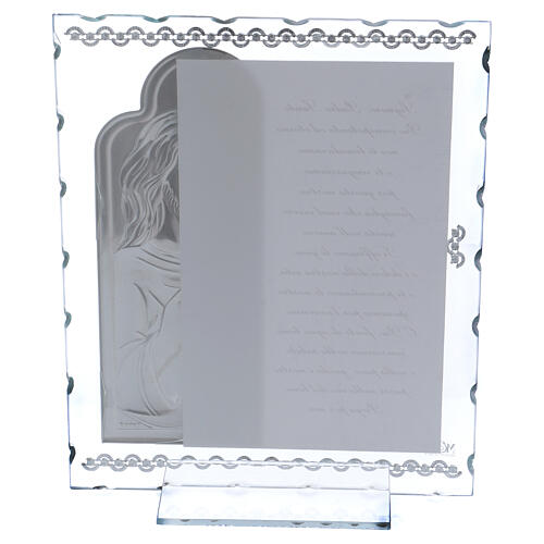 Quadro presente com imagem e oração em italiano 25x20 cm 3