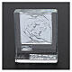 Religious ornament Holy Family on silver foil 2x2 in s3