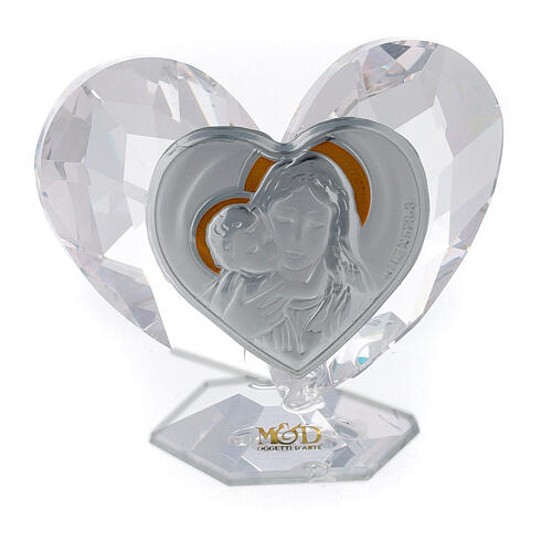 Heart-shaped party favour with Mary and Jesus 5x5 cm 1